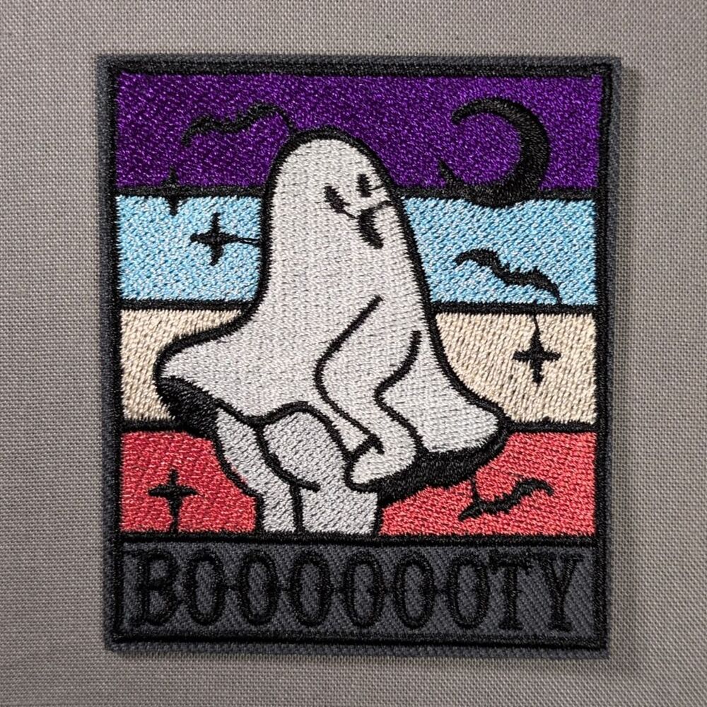 Ghost Booooty Funny Halloween Iron On Patch | Spooky Patch